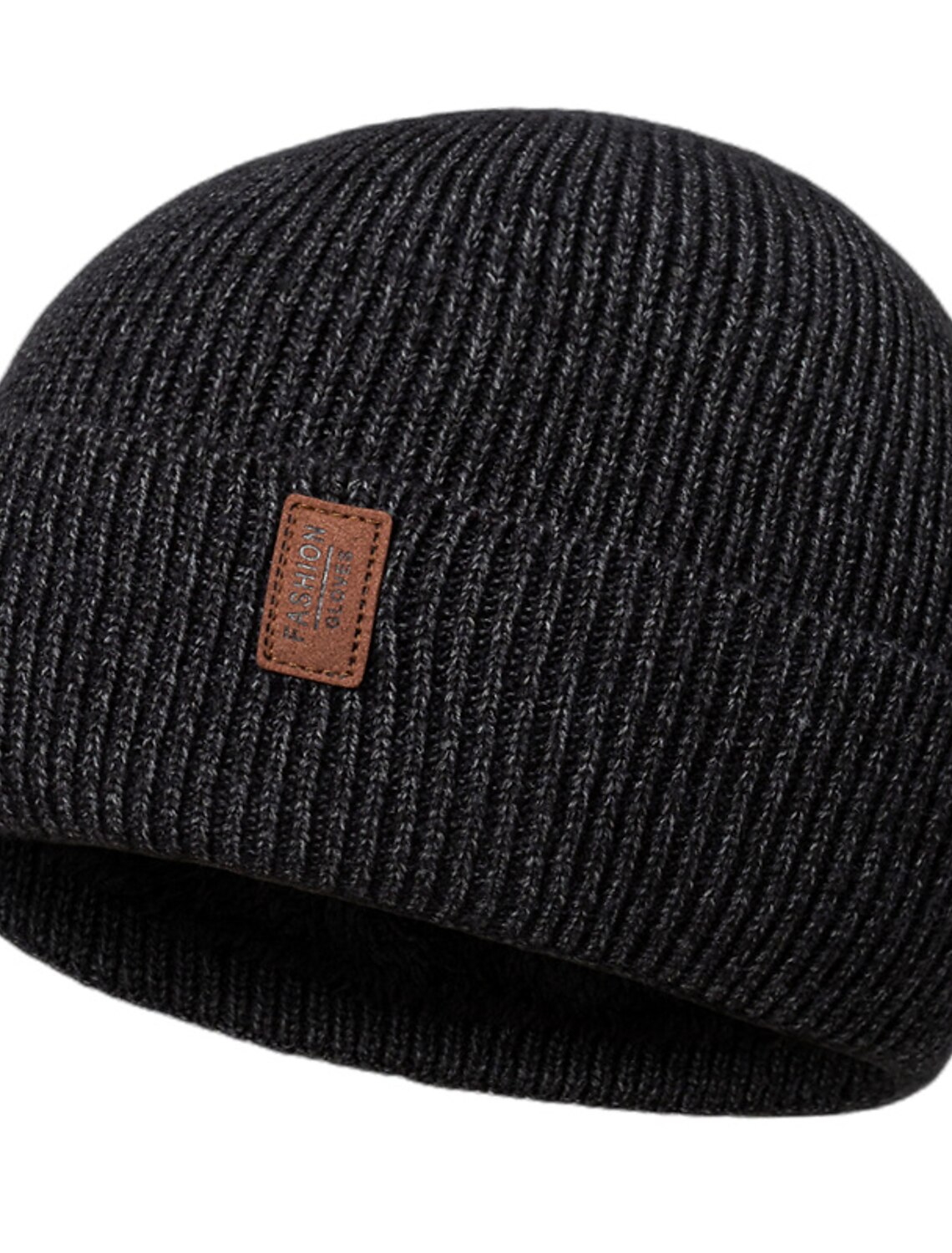 Men's Beanie Hat Wool Winter Hats Black Red Cotton Knitted Basic
