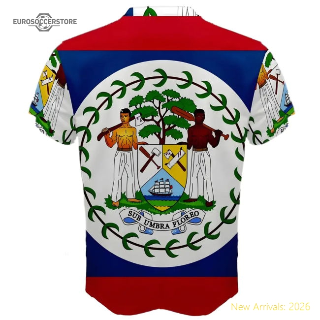 Belize Coat Of Arms Sublimated Sports Fan Style Jersey Supporter