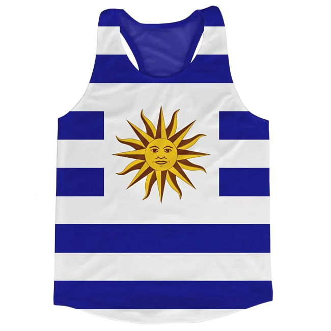 Team Uruguay Flag Running Vest Football Football Kit Kit