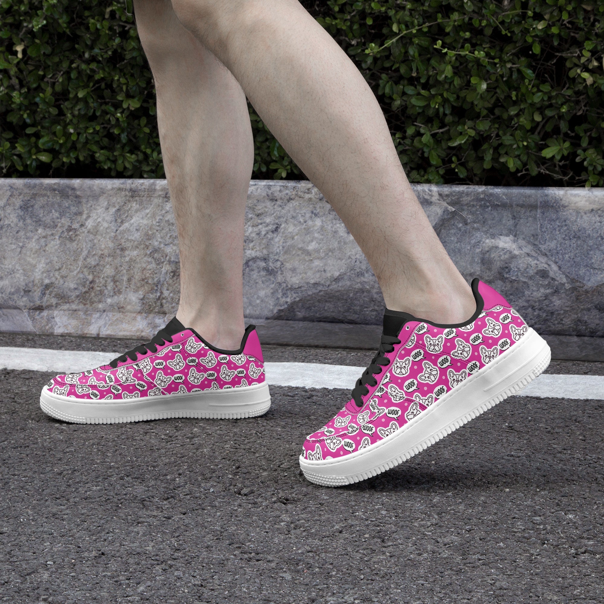 Bulldog Inspired Low-top Leather Sneakers For Dog Lovers | Stylish Look