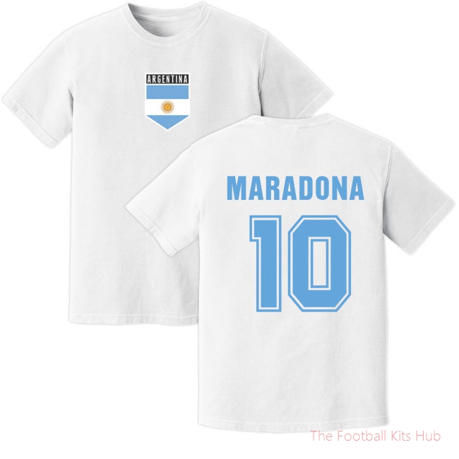 Men Maradona Argentina Training Jersey (White)