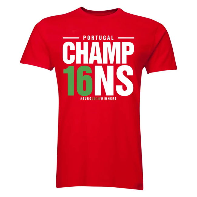 Portugal Euro Champions T-Shirt (Red) Authentic Worldcup