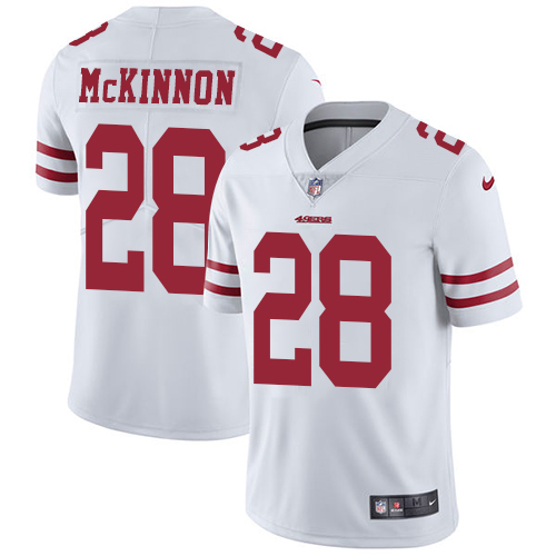 NFL SF 49ers #28 Jerick McKinnon White Limited Jersey - High Quality