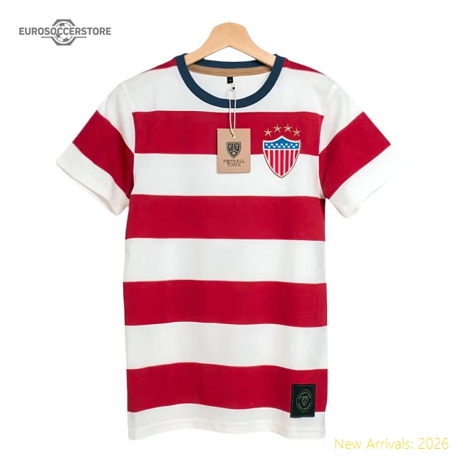 Usmnt The Yanks Stripes Retro Football Shirt (womens) - World Cup Edition