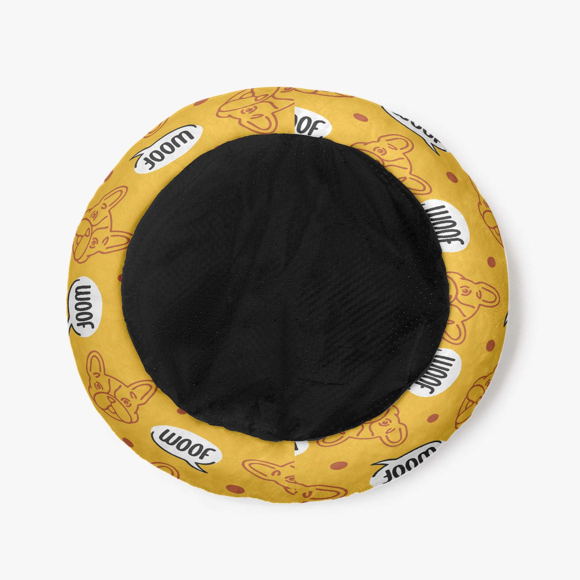 Woof Woof - Cloud-Comfort Frenchie Bed | Anti-Anxiety French Bulldog Donut Bed