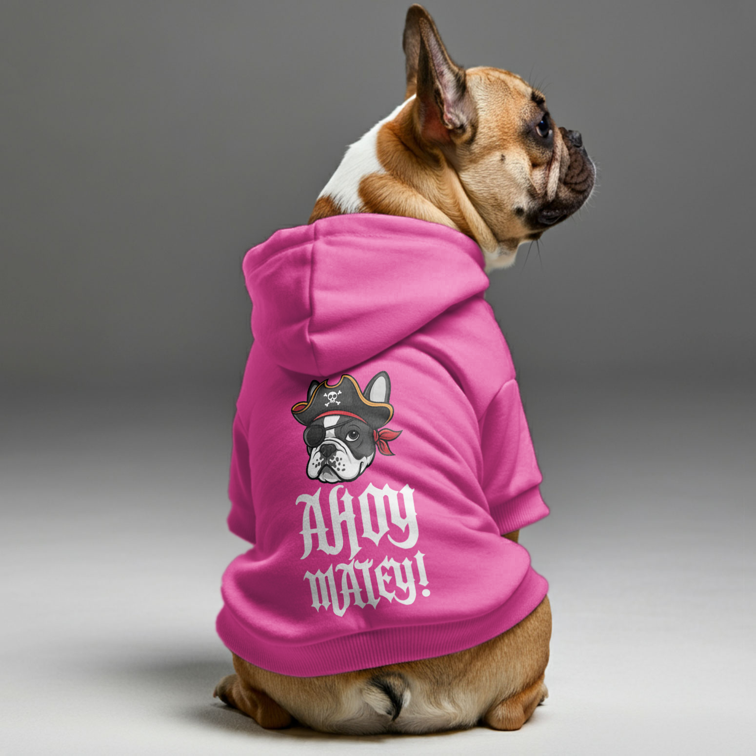 Ahoy, Matey! - Durable Personalized French Bulldog Hoodies With Funny Quotes – Stylish, Cozy, And Premium 100% Cotton Everyday Use