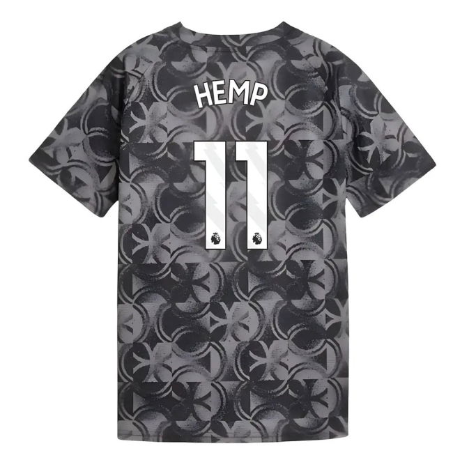 2025-2026 Man City Jersey (Black) - Kids (Hemp 11) (Black)