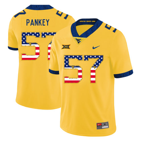Men's None Yellow 2024 embroidered Adam Pankey #57 college football