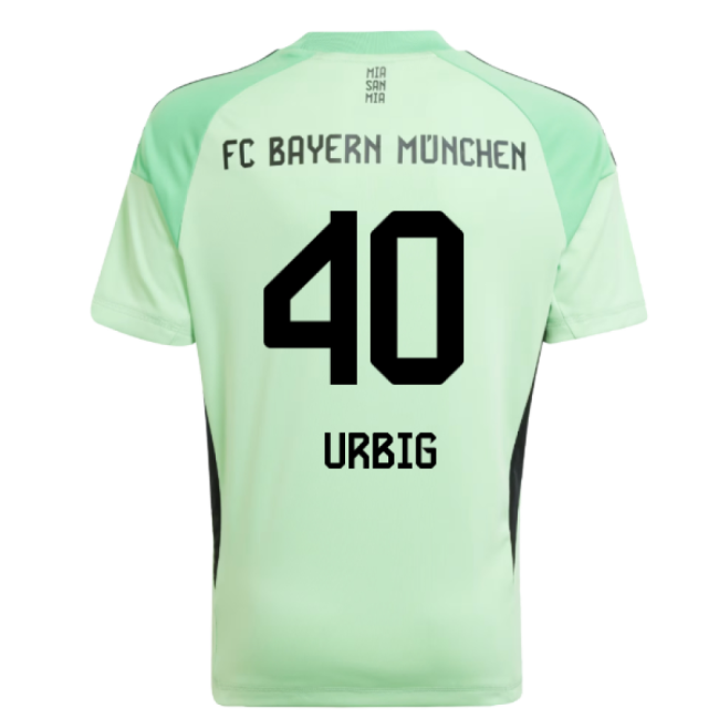 Top-Quality 2025-2026 Bayern Munich Home Goalkeeper Shirt (Glory Mint) - Kids (Urbig