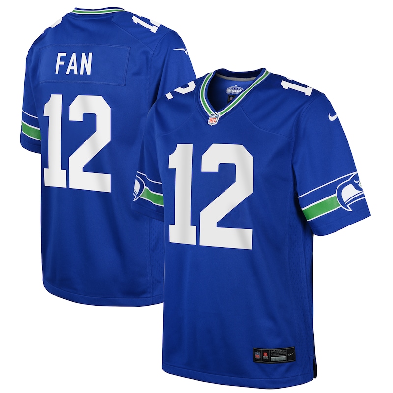 None 12th Fan Seattle Seahawks Football Franchise Replica Jersey