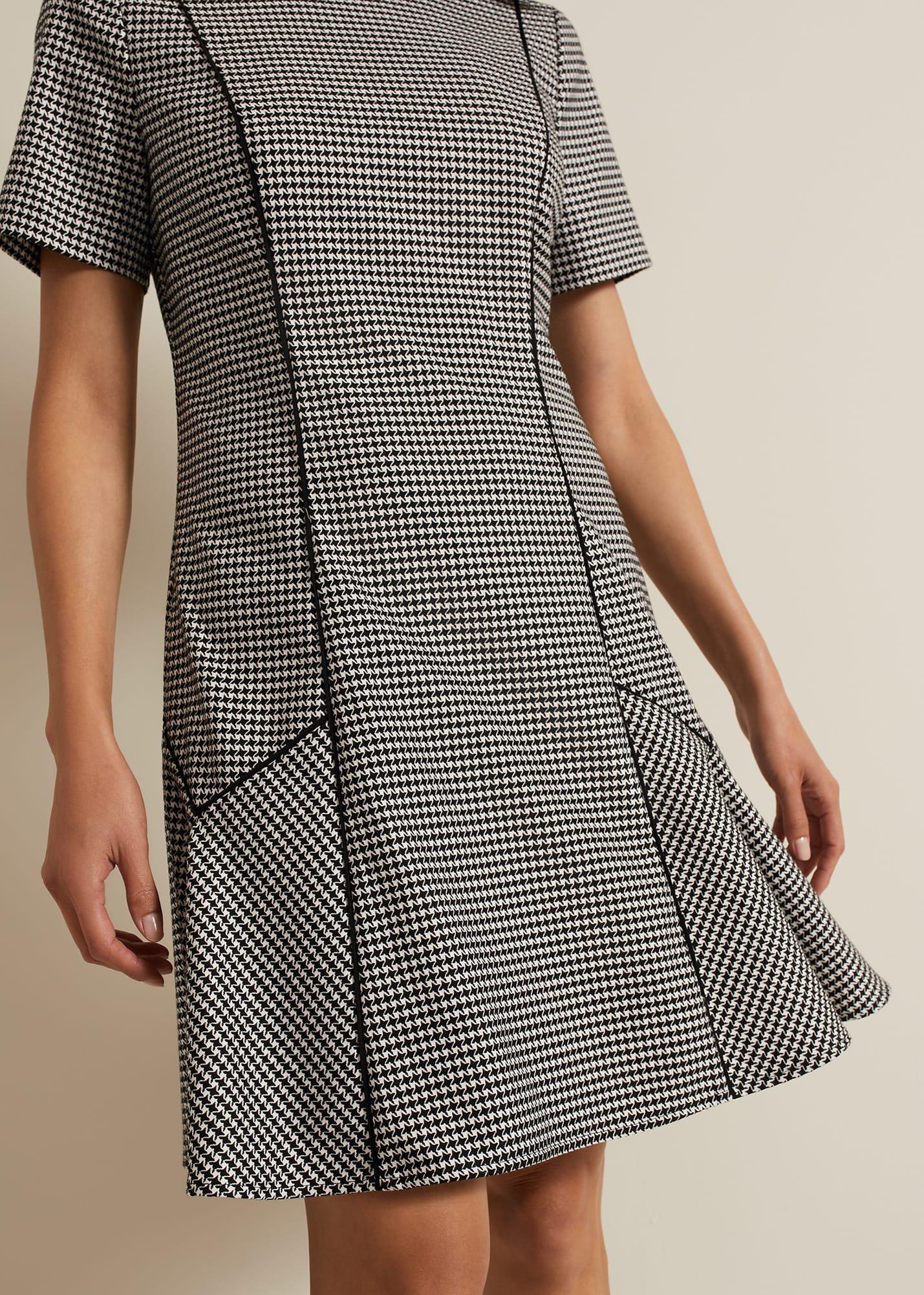 Viola Houndstooth Mini Dress