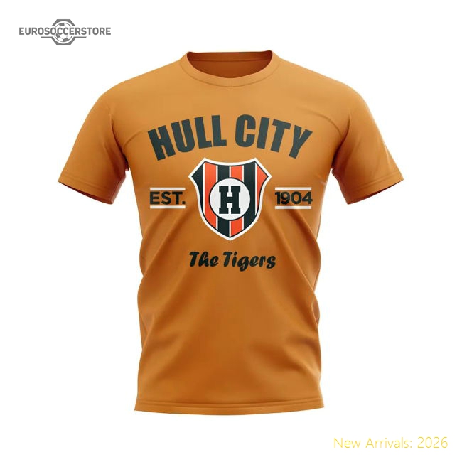 Hull City Established Football T-Shirt Orange Tottenham Fan Merchandise