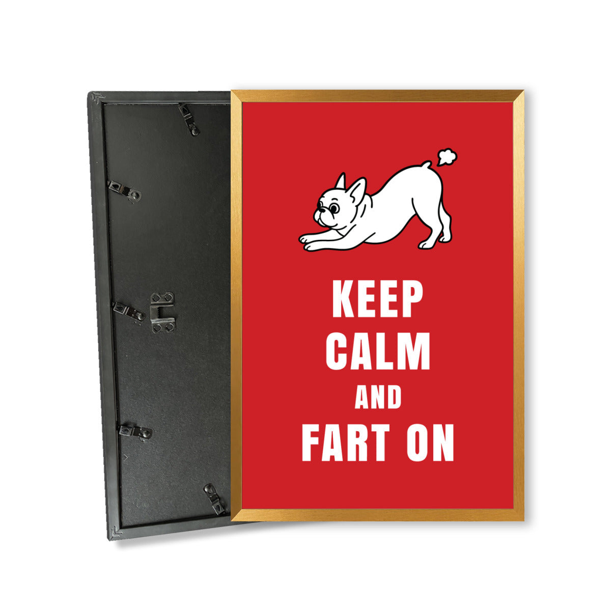 Frenchie-Fan Chopper - Vertical Framed Poster • Wall Decoration for C...