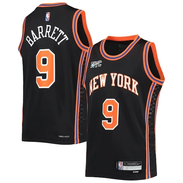 Top-Grade RJ Barrett NYK NBA Jersey - Black - Cost-Effective