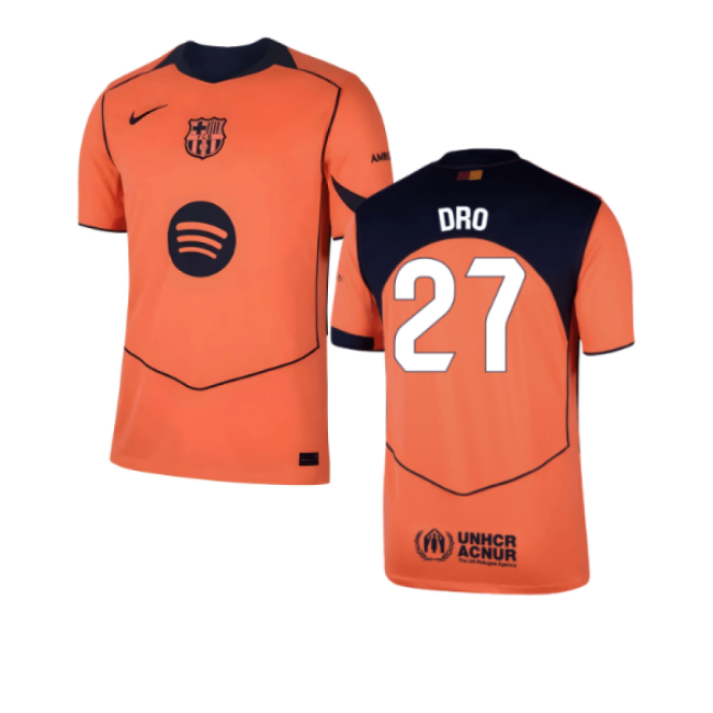 Durable Third Barcelona Jersey Athletic Fit Breathable