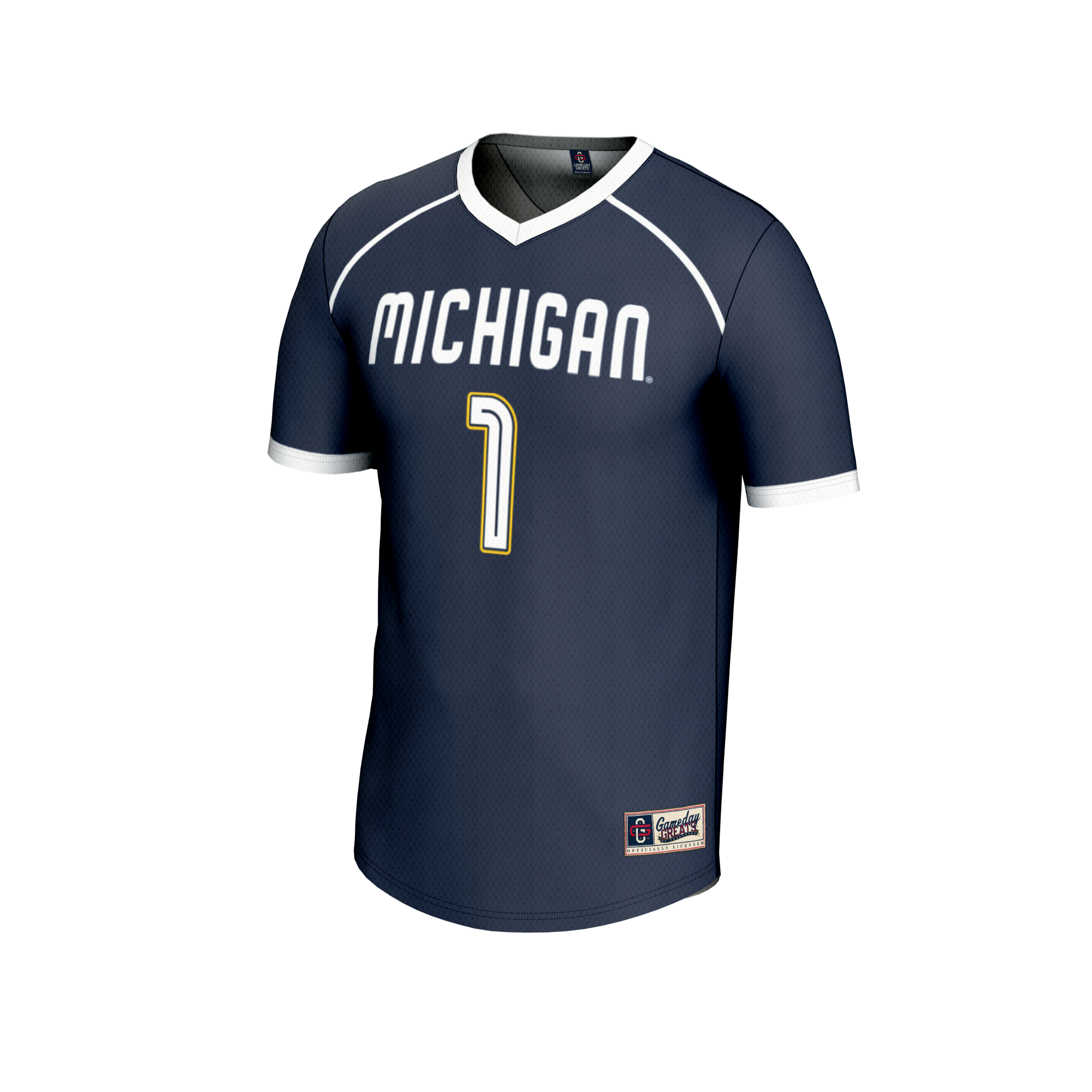 [DDG] Michigan Wolverines GameDay Greats Youth Lightweight Women's Lacrosse Fashion Jersey - Navy