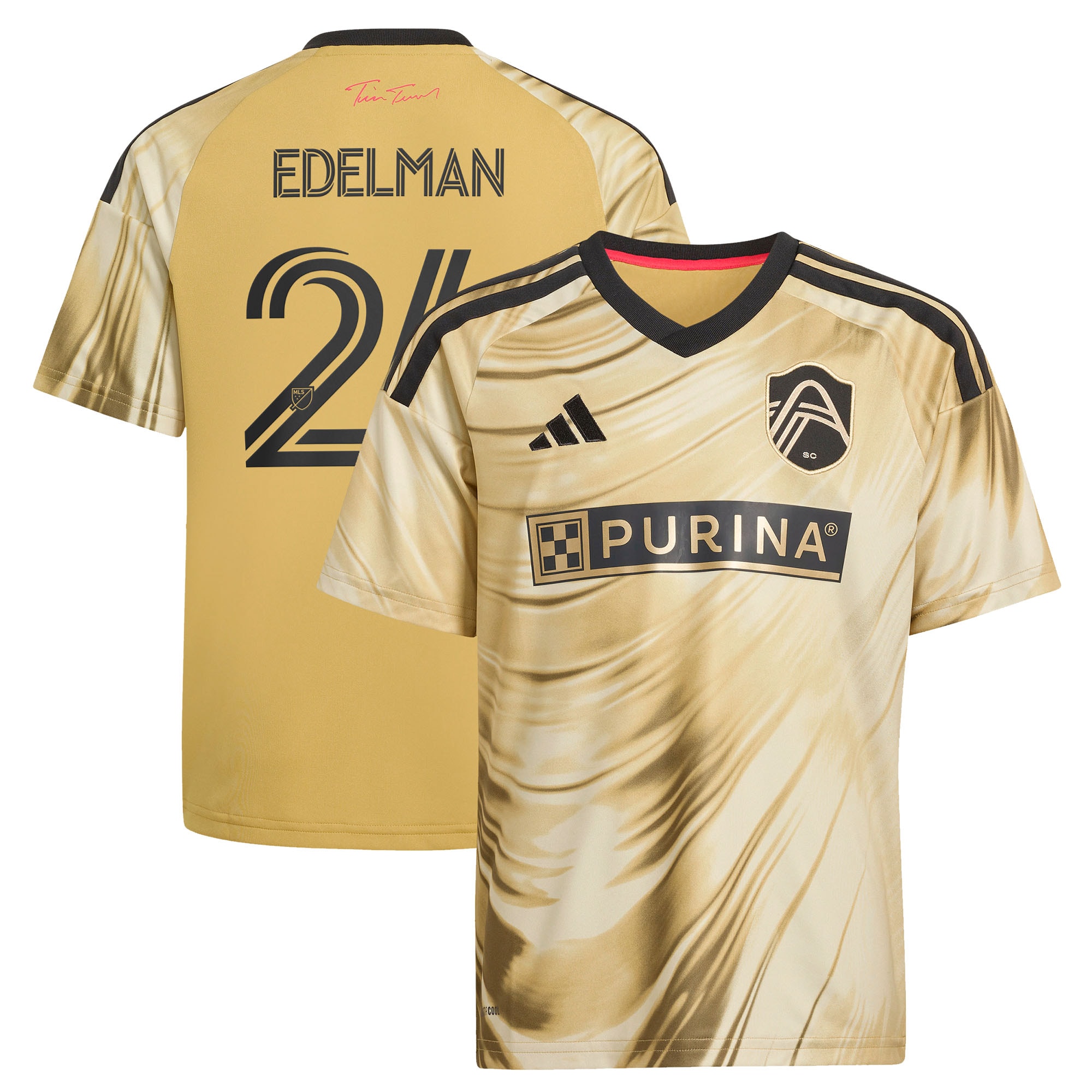 [LK] Daniel Edelman St. Louis CITY SC Youth 2026 The Tina Turner Kit Replica Jersey - Yellow