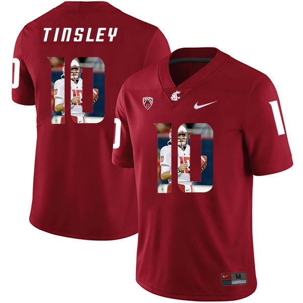 Men's None Red 2024 official licensed Trey Tinsley #10 embroidered
