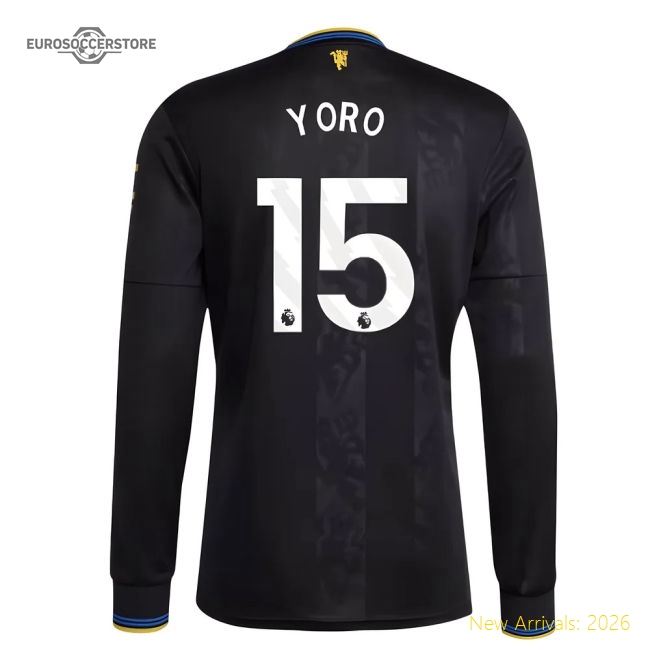 Premium 2025-2026 Man Utd Long Sleeve Third Shirt (yoro 15) - Premium