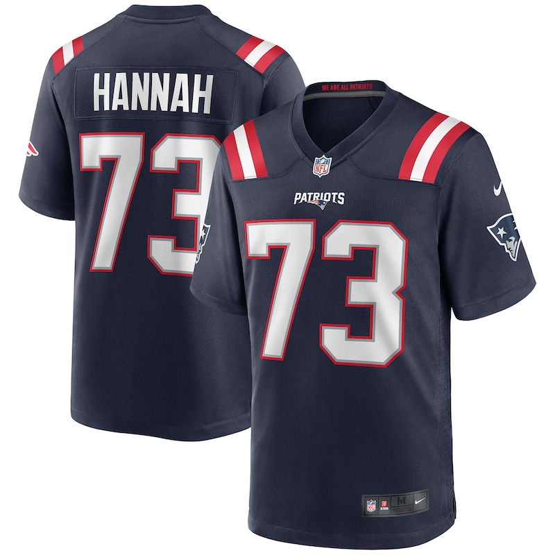 None John Hannah Champion NE Patriots Premium Material Jersey