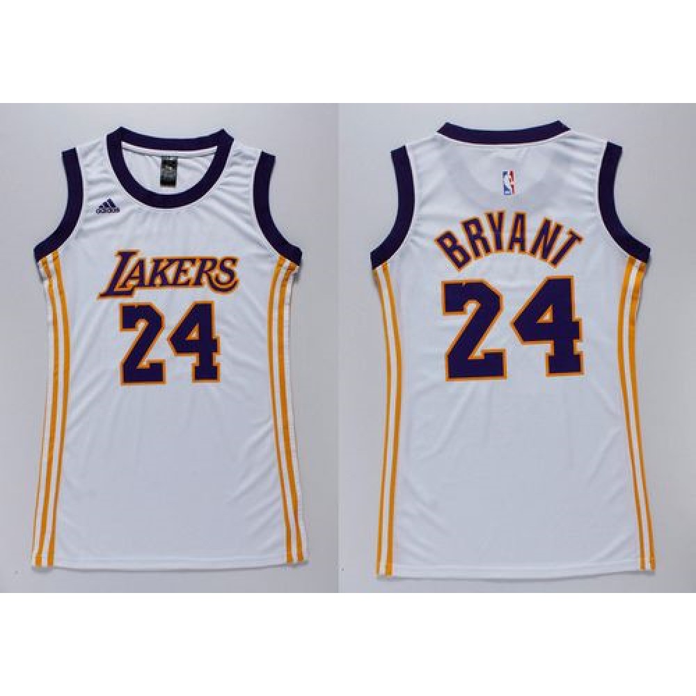 Contemporary Men's LA Lakers #24 Kobe White Basketball Jersey