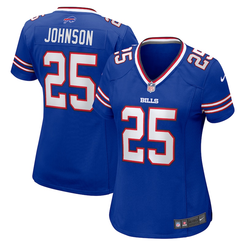 None Ty Johnson BUF Bills Retro Cost-Effective Jersey for NFL Fans