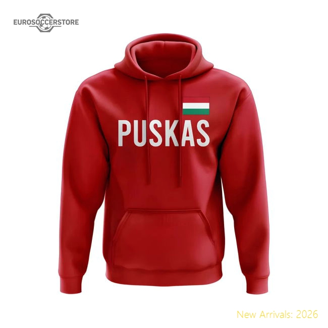 Franc Puskas Hungary Name Hoody (Red)