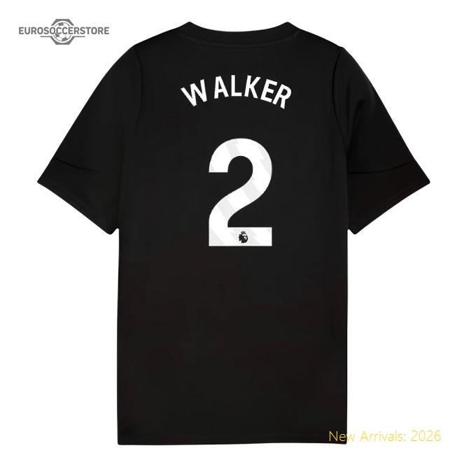 2025-2026 Man City Training Jersey (Black) - Kids (Walker 2)