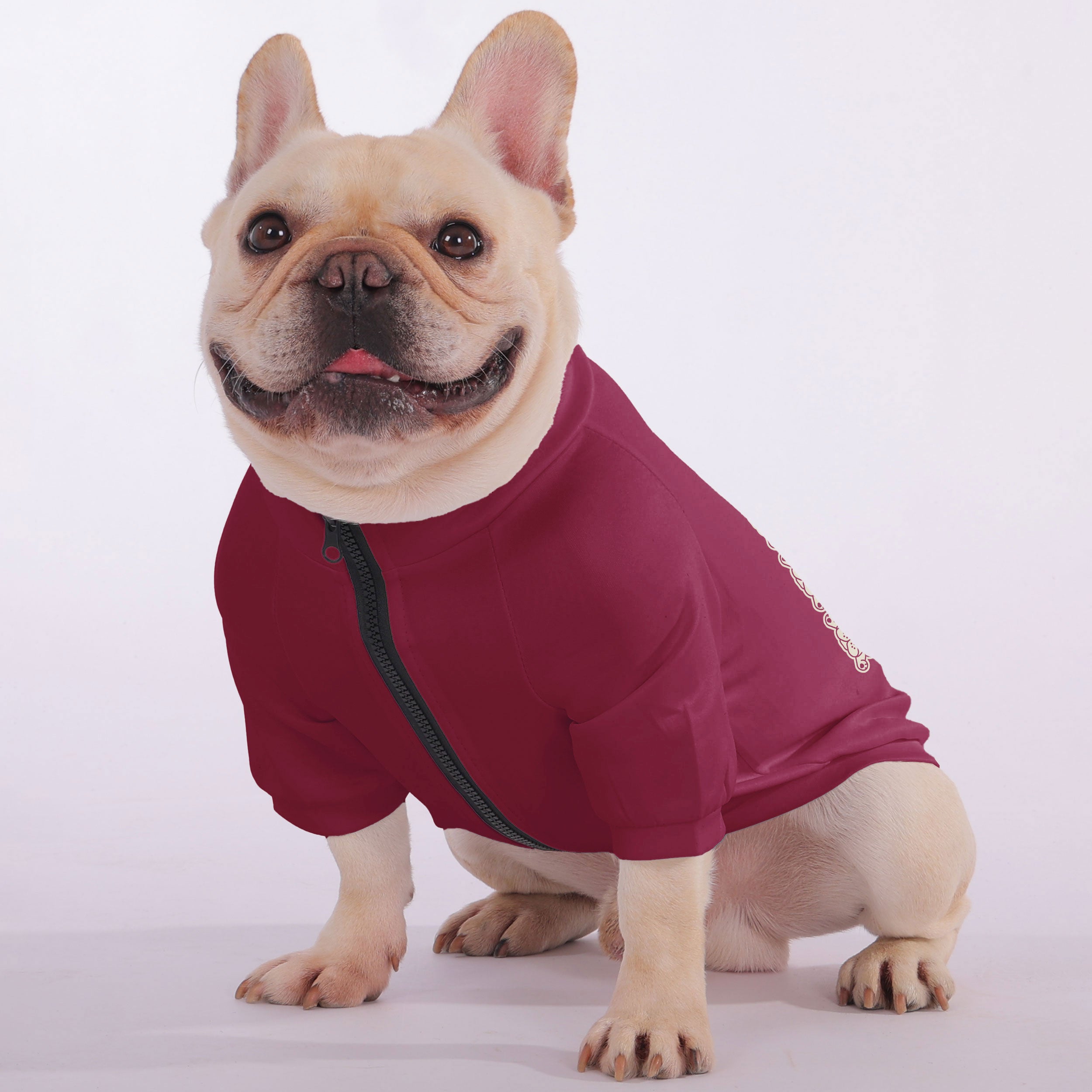 Wilma - Snuggly Zip-Up Sweatshirt for French Bulldogs