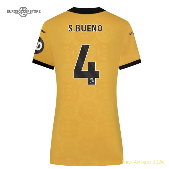 2025-2026 Wolves Home Shirt (Womens) (S.Bueno 4)