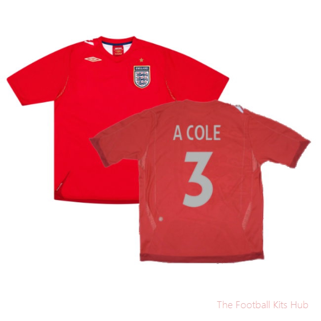 England 2006-08 Away Shirt (S) (Excellent) (A COLE 3)