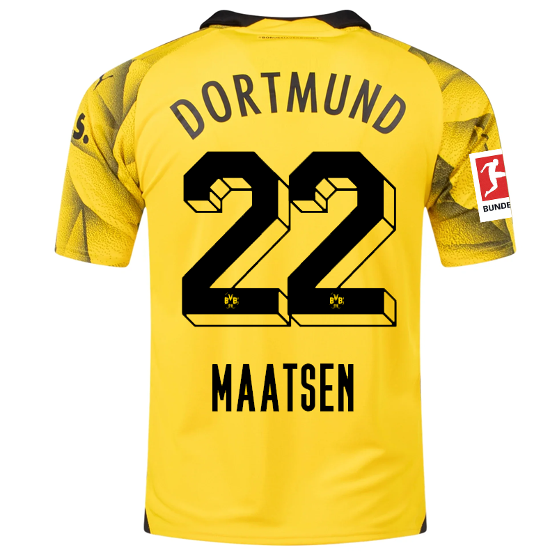 Borussia Dortmund Maatsen 2023-2024 Bun Third Jersey – Authentic Shirt