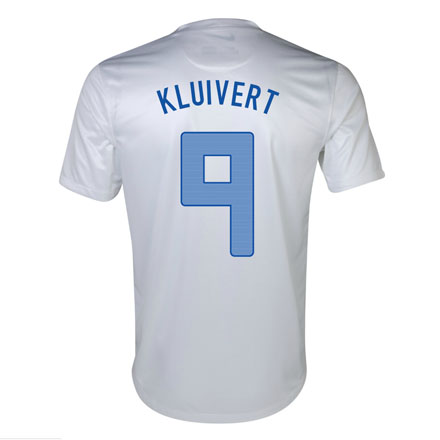 2013 Netherlands 9 Kluivert Away White Jersey Shirt - Official