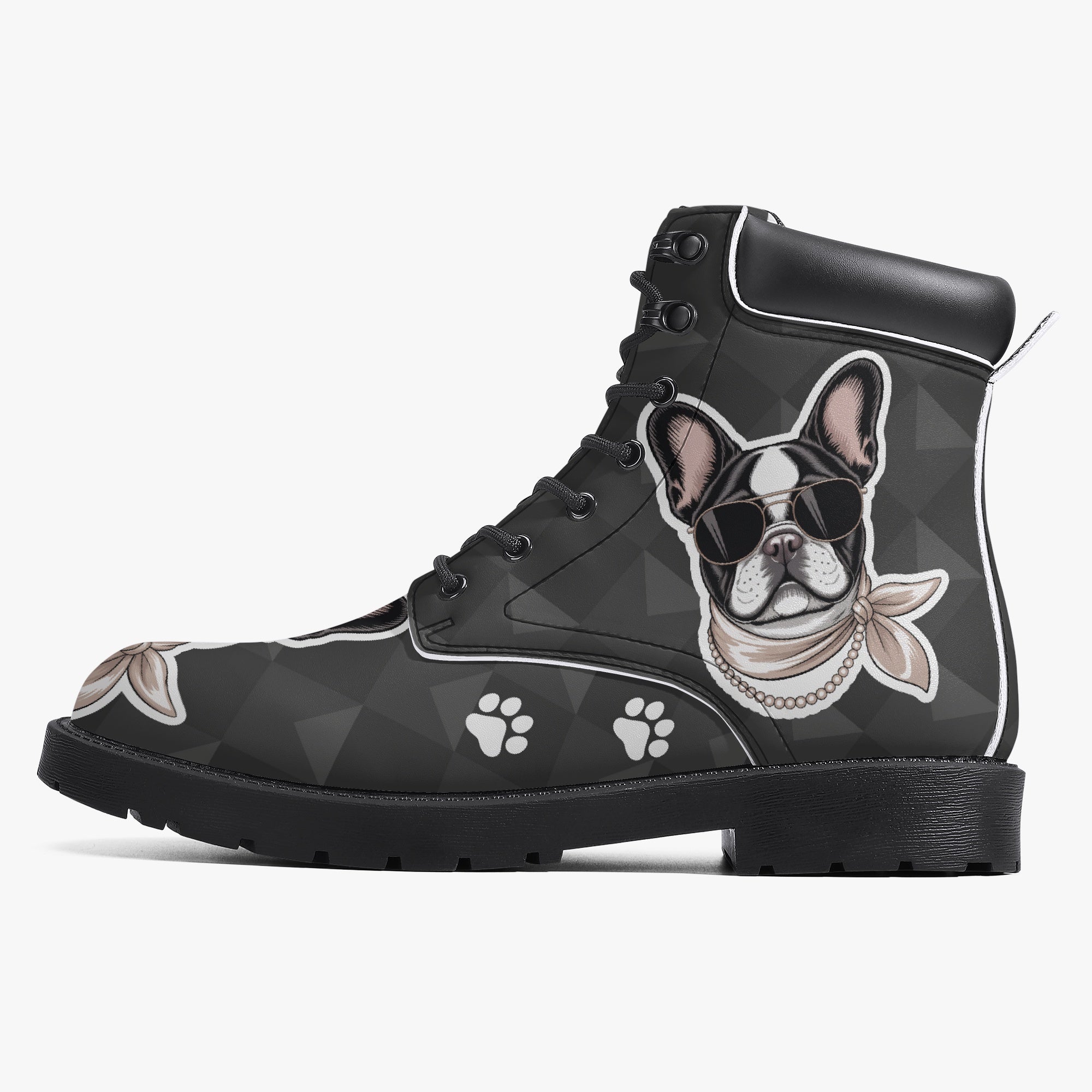 Pet-Lover Brooklyn - Casual Leather Boot for French Bulldog Lovers