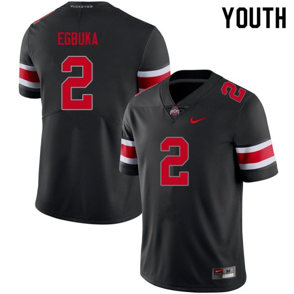 Nike Ohio State Buckeyes Emeka Egbuka #2 Youth Black Premium Stitched