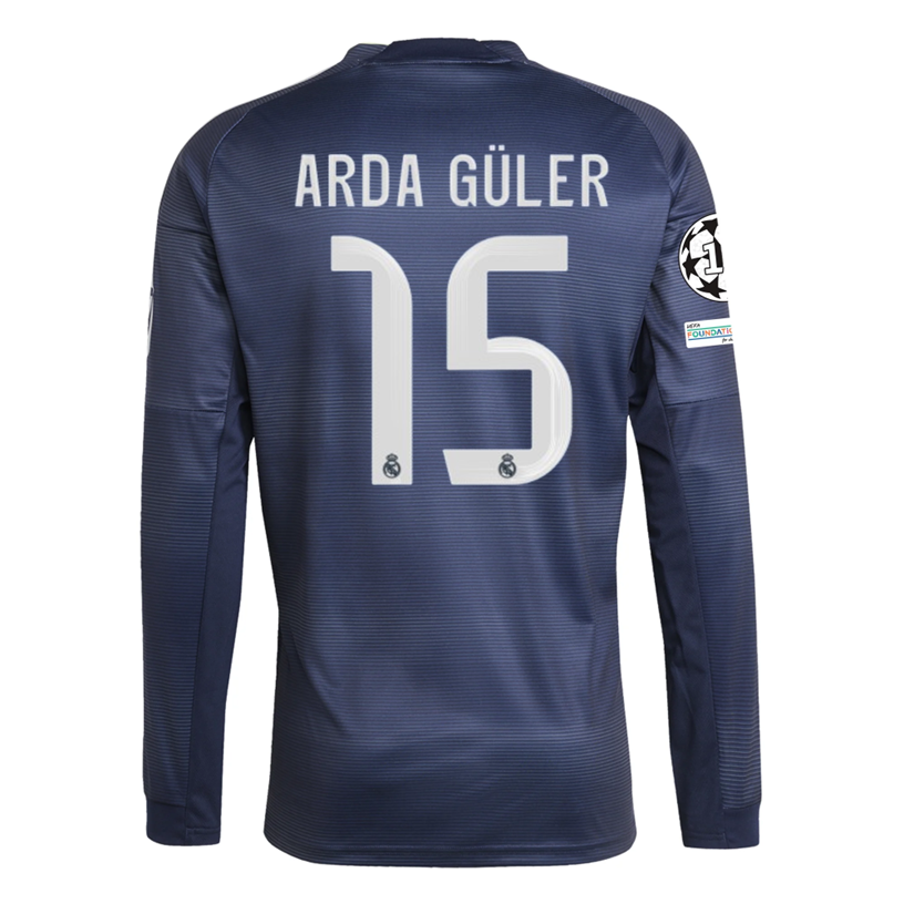 Real Madrid Sleeve 2025-2026 UCL Away Jersey – Authentic Shirt