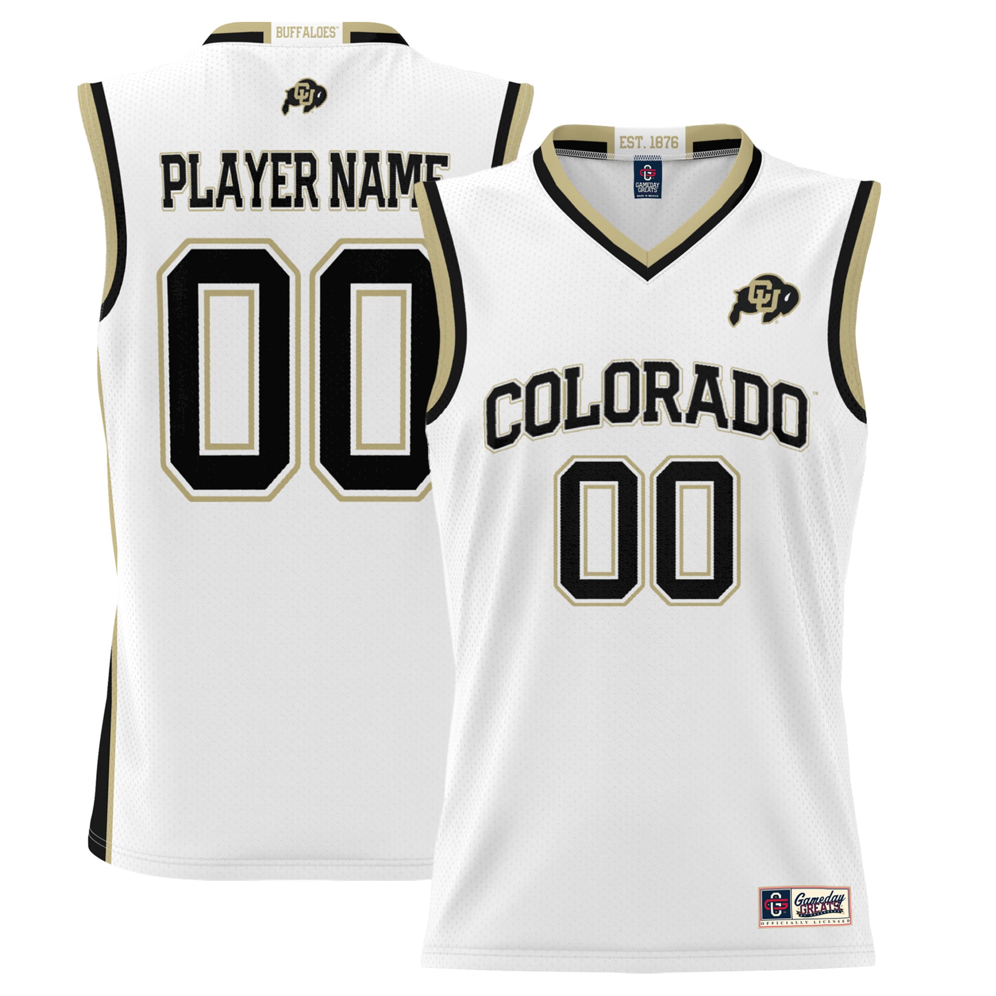 [NJP] Colorado Buffaloes GameDay Greats NIL Pick-A-Player Lightweight Women's Basketball Jersey - White