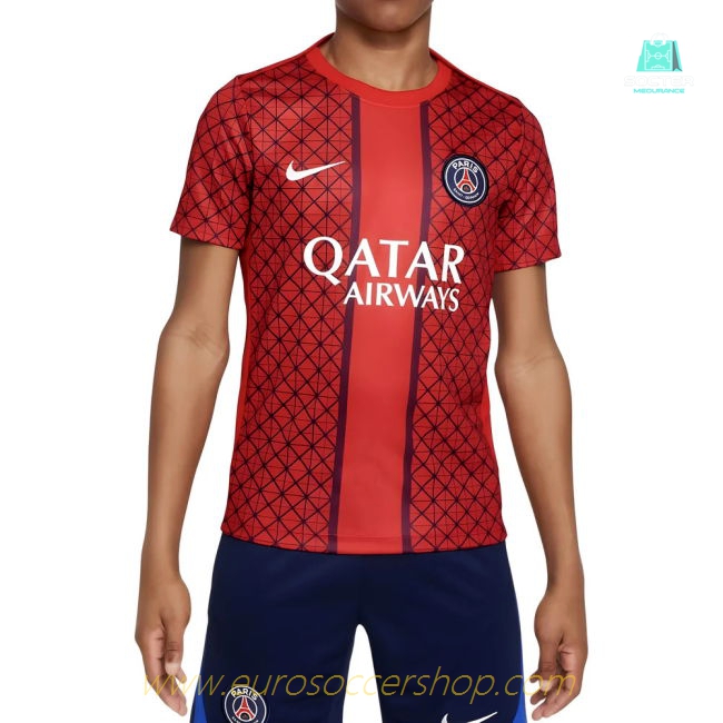 2025-2026 PSG Academy Pro Away Pre Match Shirt (Red) - Kids