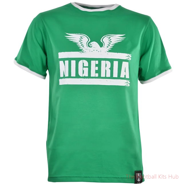 Nigeria T-Shirt - Green/White Ringer