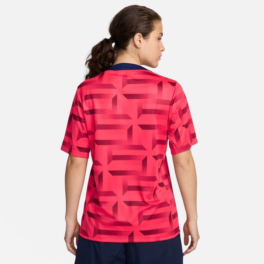 England Training T Shirt Dri Fit Academy Pro Pre Match Siren Red/blue