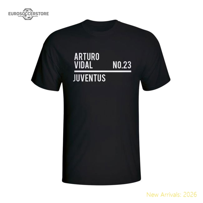 Arturo Vidal Juve Squad T-shirt (black) - Match Quality