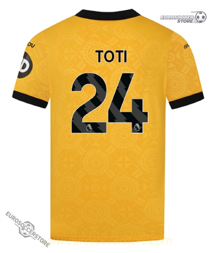 Home TOTI 24 Jersey for Wolverhampton Wanderers 25-26 Season