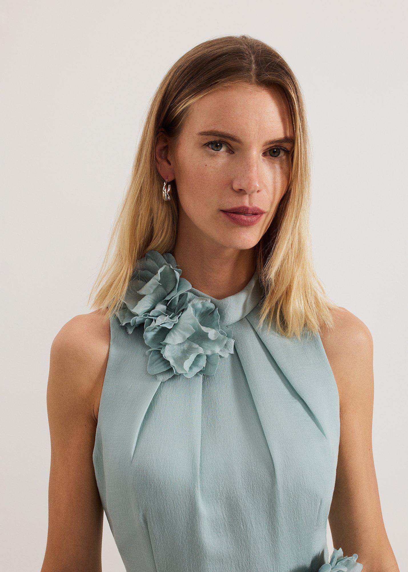 Senita Floral Detail Midi Dress