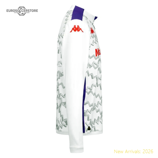 Official 2024-2025 Fiorentina Training Sweat 1/4 Zip (White)