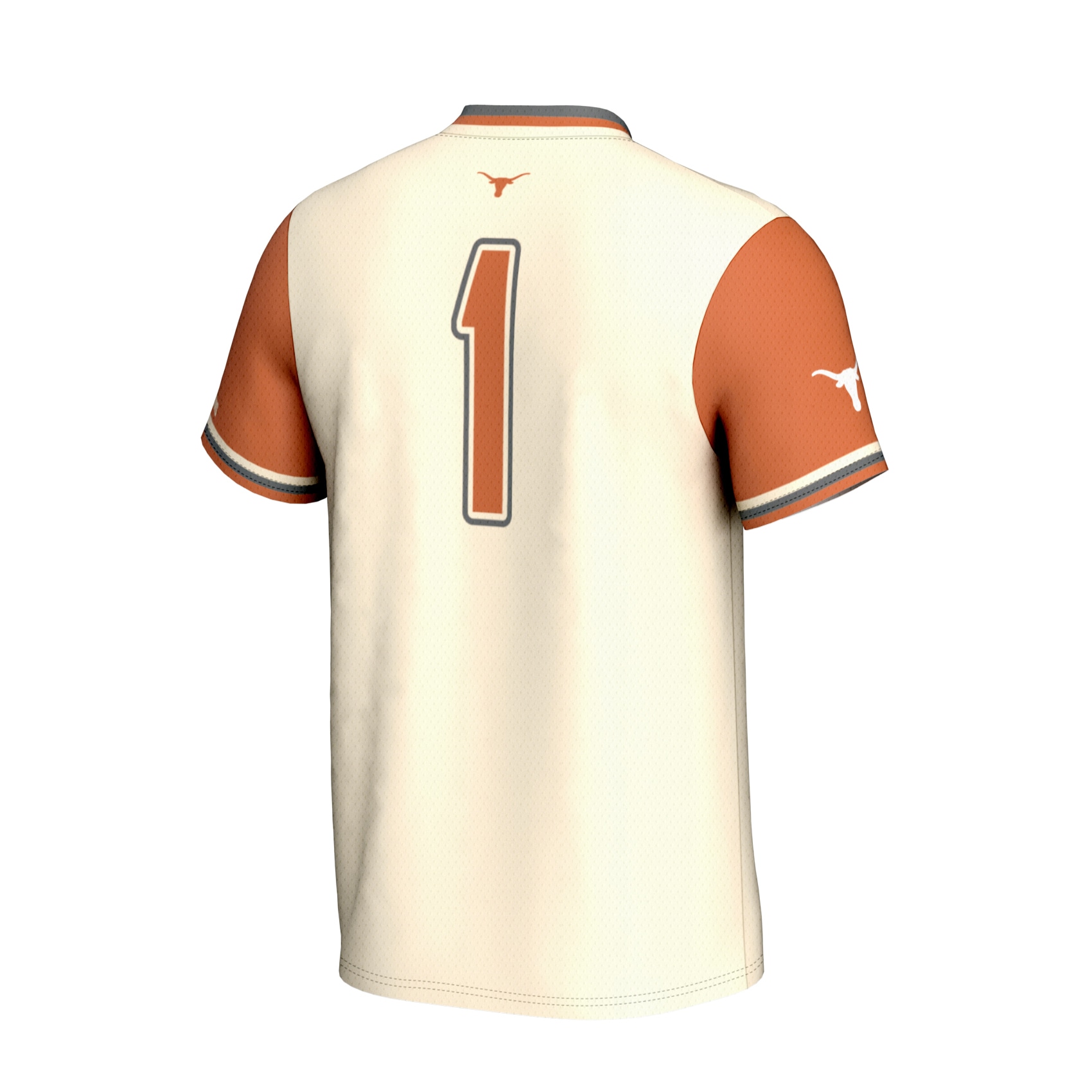 [NJP] Texas Longhorns GameDay Greats Youth Lightweight Softball Fashion Jersey - Cream