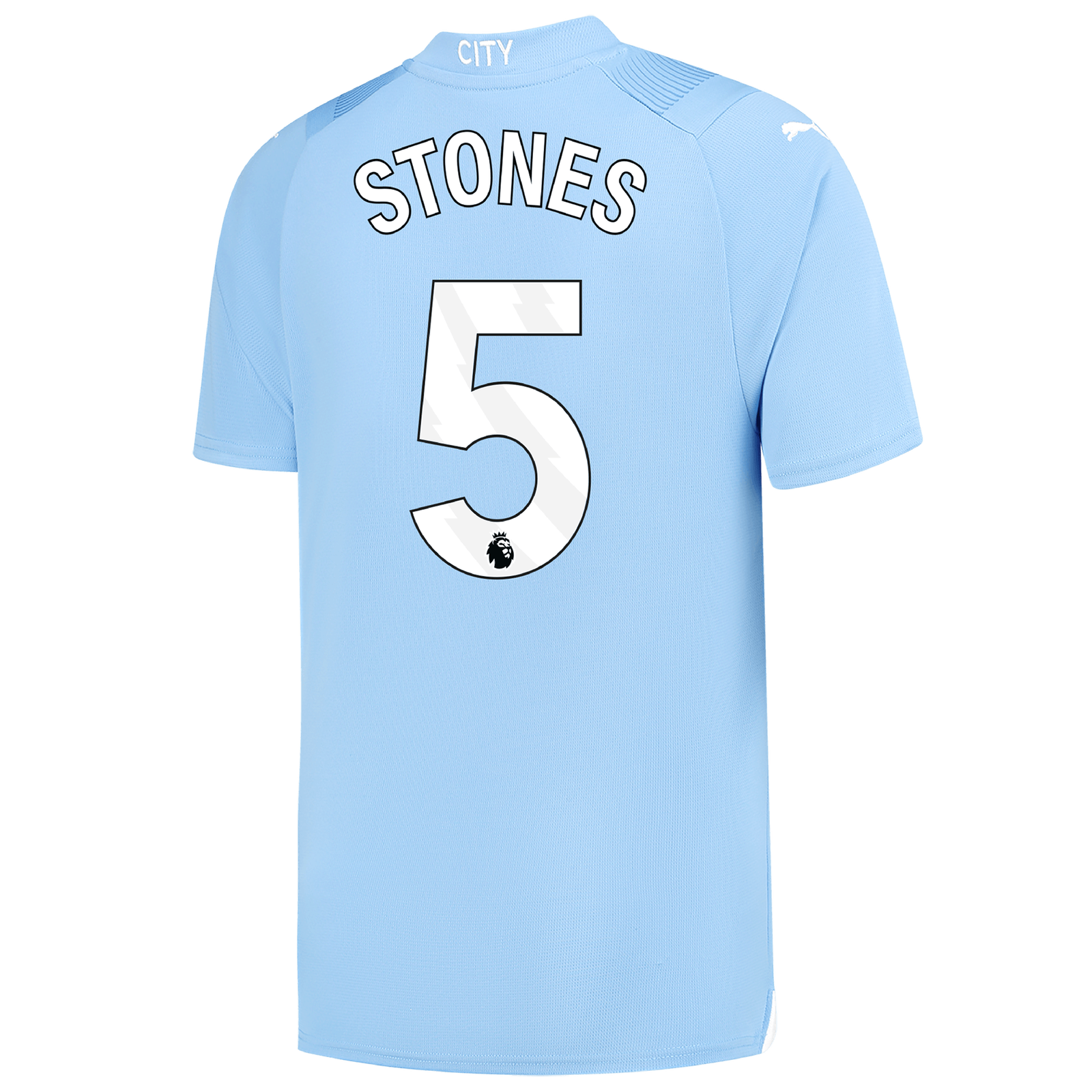Manchester City's STONES 5 Home Jersey for the 23-24 season.