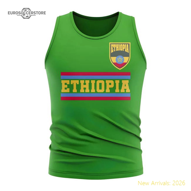 Ethiopia Core Football Country Sleeveless Tee (green) - Premium Collection