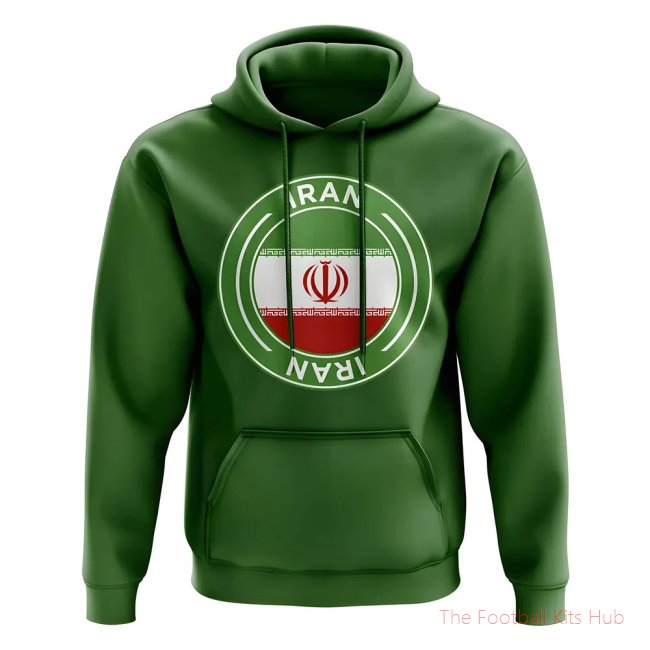 Men Iran Football Badge Hoodie (Green)