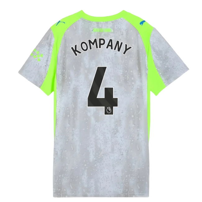 Top Tier Fan Gear Football Man City Third Shirt Womens Kompany #4 ...