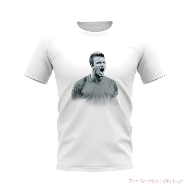 David Beckham England Football Legend T-Shirt (White)